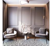 birdeco St-PAKET-5 Moulure Murale apprêtée en Usine, Blanc