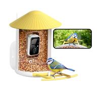 Birdfy - Caméra intelligente pour mangeoire à oiseaux, enregistrement automatique et enregistrement de vidéos d'oiseaux et notification de mouvement push, vision nocturne claire, caméra sans fil