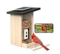 Birdfy Ebony Lite - Mangeoire Oiseaux Connectée avec Caméra, Reconnaissance IA et Panneau Solaire - EPPAMBNI8702110