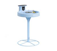 Birdfy Intelligent Abreuvoir Oiseaux Exterieur sur Pied avec Double Camera, Bleu Bain Oiseaux avec Fontaine Solaire Résistant à l’Hiver, Vidéo au Ralenti, Notifications Instantanée, Vision Nocturne