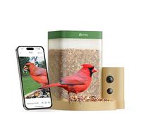 Birdfy Mangeoire intelligente pour oiseaux avec caméra ralenti, double vision nocturne, reconnaissance IA IP66, étanche pour les amateurs d'oiseaux, capacité de 1,3 l (AI by abonnement)