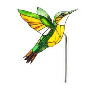 BirdGarden Piquet en acrylique plat pour extérieur, durable, toutes saisons, accessoire d'aménagement paysager, décoration inspirée du vitrail botanique | Décoration de jardin en acrylique pour