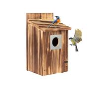 Birdhouse Résistant Aux Intempéries Carbonatation À Haute Température en Bois Mangeoire for Oiseaux Maison Et Extérieur sans Danger for Les Oiseaux