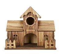 Birdhouses for Outdoors, Wooden Natural Rustic Nest, Chickadee Bird House