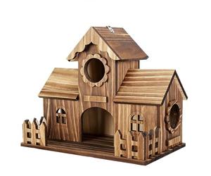 Birdhouses for Outdoors - Wooden Rustic Bird House Nest, Chickadee Nesting