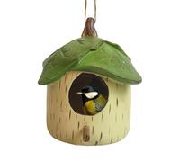 Birdhouses Outdoors, Resin Nesting Boxes, 3.54x4.53x4.72 inches, Funny Unique Design, Waterproof Sunproof Shelter, Warm Safe Place, for Hummingbird Sparrow Wren Finches Habitat