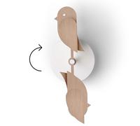 Birdie 2.0 - Design Moniteur de CO2 intérieur Appareil de Mesure de la qualité de l'air pour la Maison et Le Bureau - Réduit Les Risques pour la santé grâce à Un air Pur (Bois, Birdie Complet)