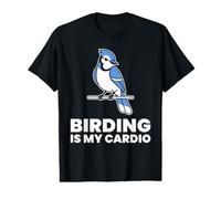 Birding is My Cardio Cadeau Amusant pour Observer Les geais Bleus T-Shirt Graphique avec Valeur