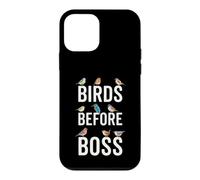 Birds Before Boss Cadeau Amusant pour Les Amoureux des Oiseaux Coque pour iPhone 12 Mini