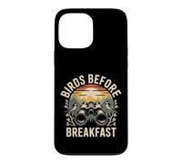 Birds Before Breakfast rétro Observation Oiseaux Jumelles Coque pour iPhone 13 Pro Max