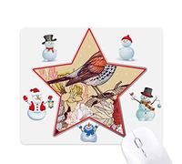 Birds Branch Flowers Fruit Christmas Snowman Family Star Mouse Pad