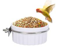Birds Cage Water Feeder, Bird Foods Dispenser, Food Bowl Waterer Container, Pet Supplies for Parakeets, Cage Accessories for Cockatiel, Conure, Parrot, Macaw, Finch