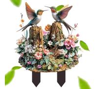 Birds Garden Stage - Ornement en Acrylique, Insert de Plate | Décoration en Pot Artistique Premium, décoration créative pour Les Accessoires de Paysage de la Cour de pelouse en Plein air en ple