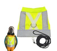 Birds Harness Vest, Portable Adjustable Parrots Training with Reflective Strip, 12x10x2 inches Adorable Comfortable Cloth Parrot, Security Bird Harness for Outdoor Use