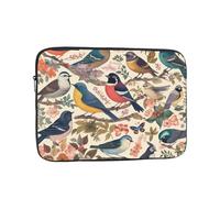 Birds in My Garden - Housse de protection pour ordinateur portable 13 pouces, résistante aux chocs, résistante à l'eau, mallette, sac à main pour homme et femme