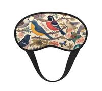 Birds in My Garden Masque de sommeil occultant pour homme et femme pour dormir, relaxant sans pression nocturne, masque doux et respirant pour les voyages, le travail de nuit, la sieste, le bureau