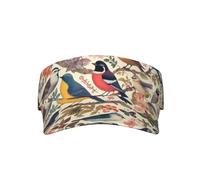 Birds in My Garden Visière de sport pour homme et femme Réglable Vide Top Baseball Cap Outdoor Golf Course à Pied Casquettes de soleil Noir