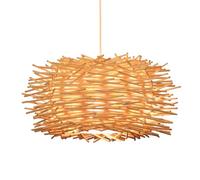 Bird's Nest Basket Chandeliers Rattan Light - For Kitchen Island Dining Room Light Handmade - Natural Wicker Rattan Hanging Chandelier Japanese Light For Living Room Porch/50Cm