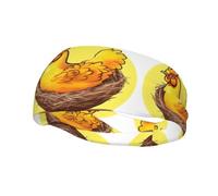 Bird's Nest Golden Chicken Bandeau de sport tendance respirant à séchage rapide et extensible unisexe pour l'exercice