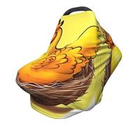 Bird's Nest Golden Chicken Housse de chaise de poussette polyvalente entièrement imprimée spécialement conçue pour votre bébé