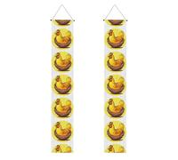 Bird's Nest Golden Chicken Print Bannière de porche pour remise de diplôme Décoration de porte d'extérieur durable Congrats Grad