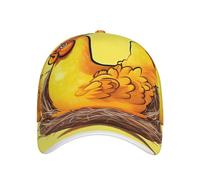 Bird's Nest Golden Chicken Printed Baseball Cap Adjustable Curved Brim Soft and Comfortable Suitable for Everyday Wear