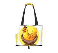 Bird's Nest Golden Chicken Printed Portable Pet Shoulder Bag Suitable for Small Dogs and Cats Shopping and Travel Sac Double Usage