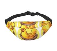 Bird's Nest Golden Chicken Sac banane de voyage tendance, adapté pour le sport, la course, le cyclisme, les voyages, la pêche, grand sac banane pour garçons