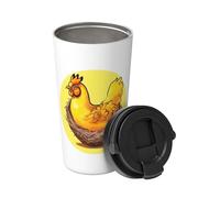 Bird'S Nest Golden Chicken Transporte une tasse à café isotherme. Thermos élégant de 500 ml qui garde les boissons chaudes pendant des heures, parfait pour le café, le thé et plus encore.