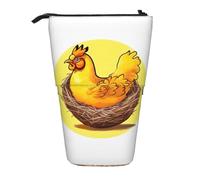 Bird's Nest Golden Chicken Trousse à crayons extensible en tissu Oxford multi-design réglable en hauteur