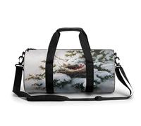 Bird's Nest in The Evergreen Tree Sac de sport cylindrique pour homme et femme avec bandoulière