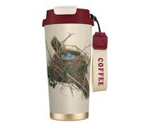 Birds Nest Tasse à café à double paroi en acier inoxydable 316, durable, isolée et élégante, adaptée pour les amateurs de café et de thé