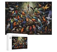 Birds of a Feather A Tropical Gathering Puzzle en Bois, 300 pièces