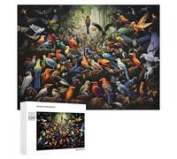 Birds of a Feather A Tropical Gathering Puzzle en Bois, 500 pièces