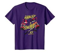Birds of Prey Harley Quinn in My Eyes T-Shirt, Enfant, Violet, 12 Ans