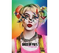 Birds of Prey - One Sheet - Poster de film de cinéma - Dimensions : 61 x 91,5 cm + cadre amovible Shinsuke® Maxi MDF noir - Vitre en acrylique