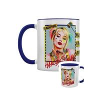 Birds Of Prey Tasse Harley Quinn Warning Intérieur De Couleur Bleu Blanc