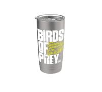 Birds of Prey White and Yellow Logo Gobelet isotherme en acier inoxydable double paroi