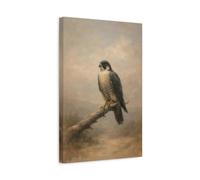 Birds Peregrine Falcon Brown And Grey - Canvas Wall Art Print 12×18 inch (30×45 cm) - Vertical / 1.25 inch (3 cm)
