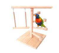 Birds Playground, Hanging Bird Perch, 5.91x6.5x9.25 inches Secure Cockatiel Toys Wood Parakeet Stand, Multifunctional Natural Bird Perch, Cage Play Gym Accessories for Parrots