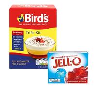 Bird's Trifle à dessert goût fraise 141 g + gélatine instantanée saveur fraise Jell-O