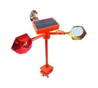 birdScarer Reflective Spinner - Solar Powered 360 Rotation birdRepeller, Outdoor Device | Waterproof Anti Pigeon Woodpecker Sparrows Control with Mirror Sound Alarm for Roof Garden Balcony