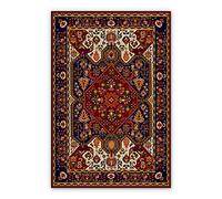 BirdsEcho Tapis en Vinyle Tapis en Linoléum140x198cm De Salle à Manger de Bain PVC Couverture de Cuisine - Modèle de Mandala Persan