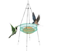 Birdseed Hoop - Lightweight Strong Foldable Feeder with Wind-Resistant Stays | Outdoor Bird Feeder for Garden, Lawn, Yard, Ground, Bird Enthusiasts, Backyard Wildlife