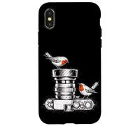 Birdwatcher Photographe Oiseau Caméra Objectif Croquis Nature Coque pour iPhone X/XS