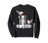 Birdwatcher Photographe Oiseau Caméra Objectif Croquis Nature Sweatshirt