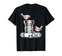 Birdwatcher Photographe Oiseau Caméra Objectif Croquis Nature T-Shirt