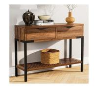birene Console d'entrée Moderne - Banc étroit avec étagère de Rangement, décoration Murale de Style campagnard