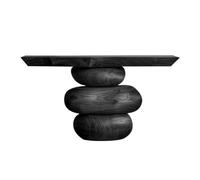 birene Console en Bois Style Ferme, canapé de 120 cm, entrée, Salon(Black)