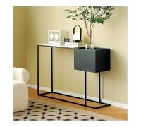 birene Console étroite Moderne avec Plateau en Faux marbre for Salon(L)